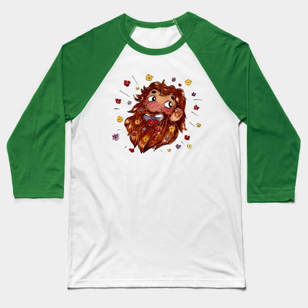 bomBARDed - Happy Raz'ul with flowers Baseball T-Shirt by DarkMysteryCat